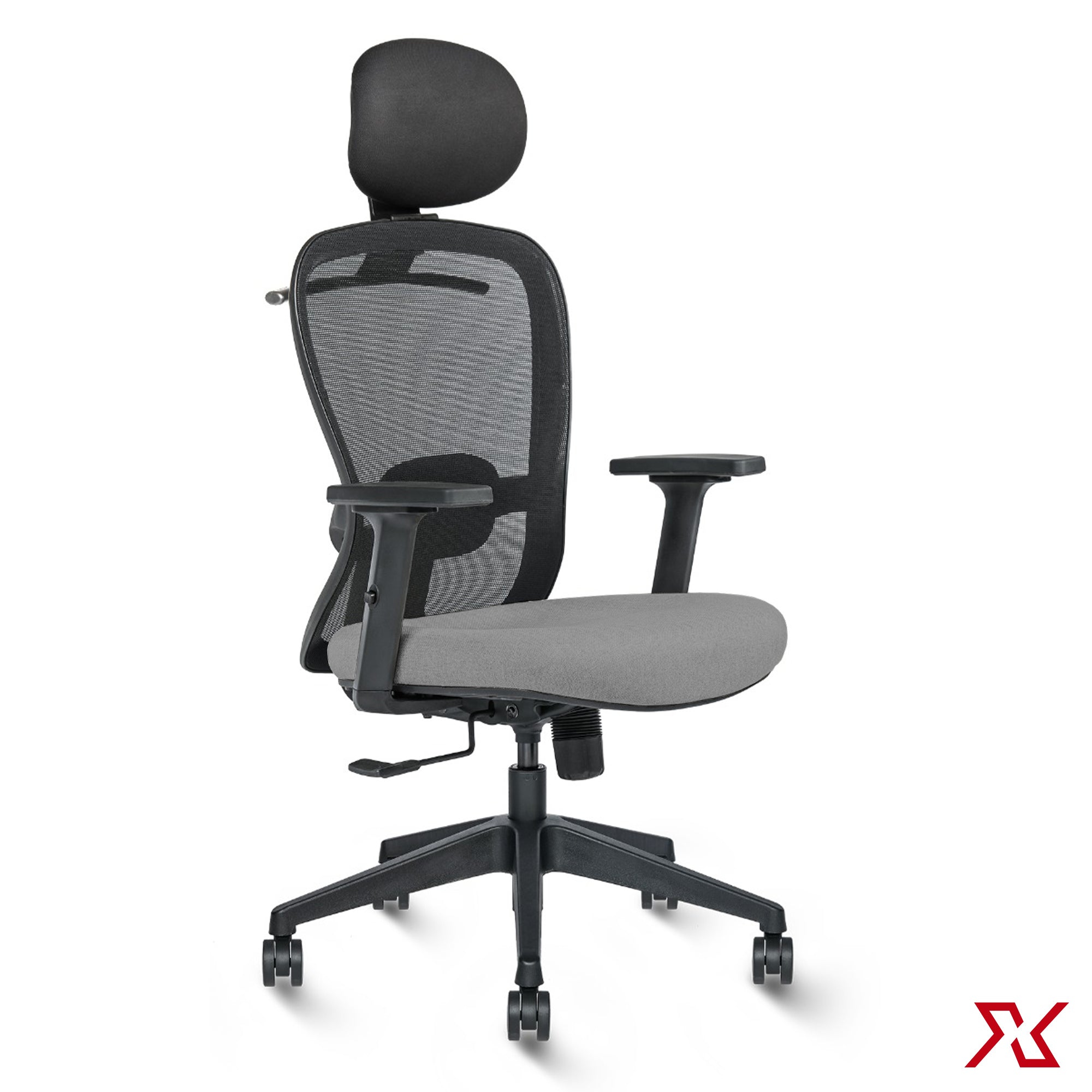 EXCLUSIFF Office Chair | 2 Years Warranty | Ergonomic Chair, Chair for Office Work at Home, Study Chair, Adjustable Height, High Back Office Chair, High Back Single Lock(Safari - Black & Grey, Nylon)