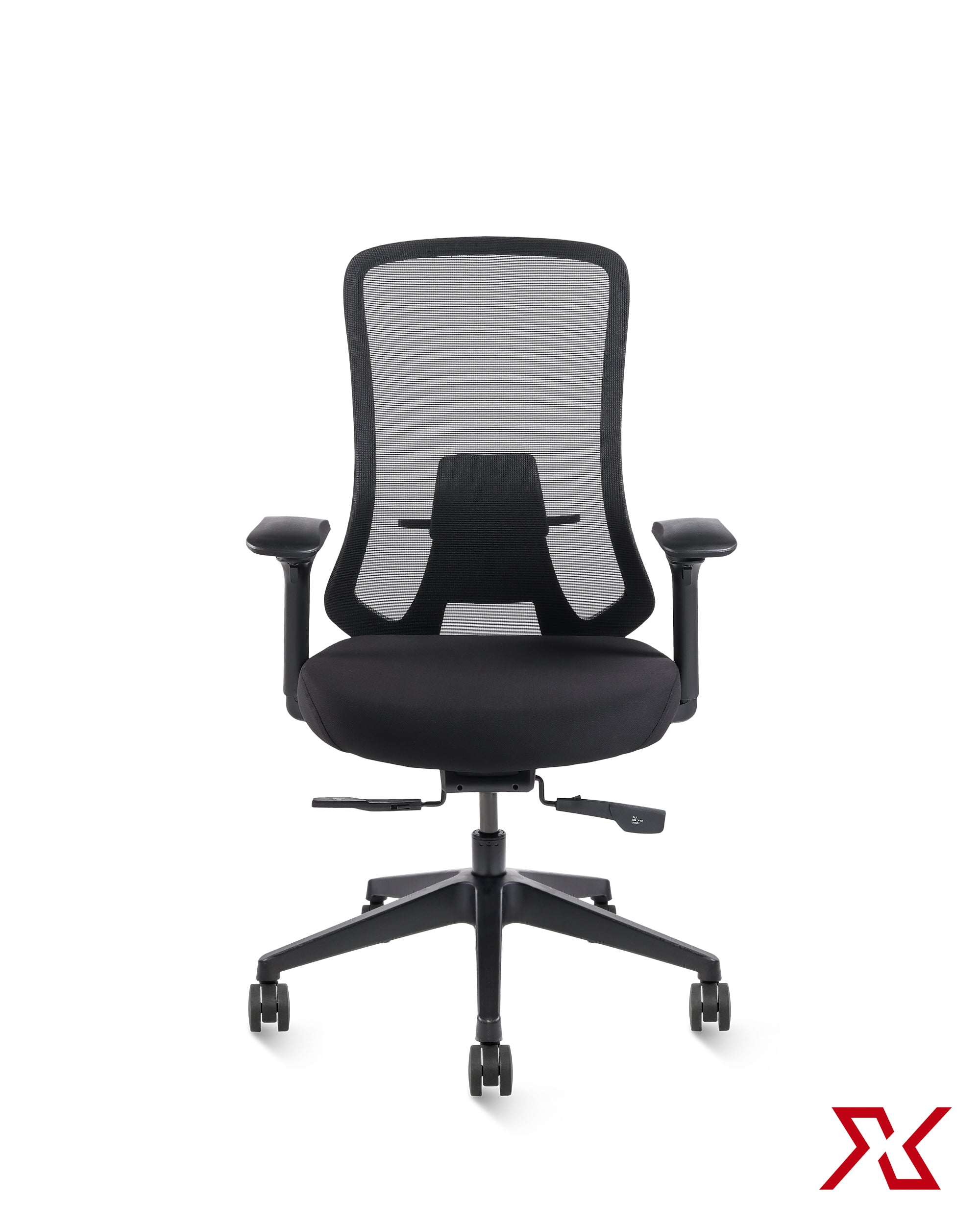 Alex Medium Back Chair Workstation (Black Chair)