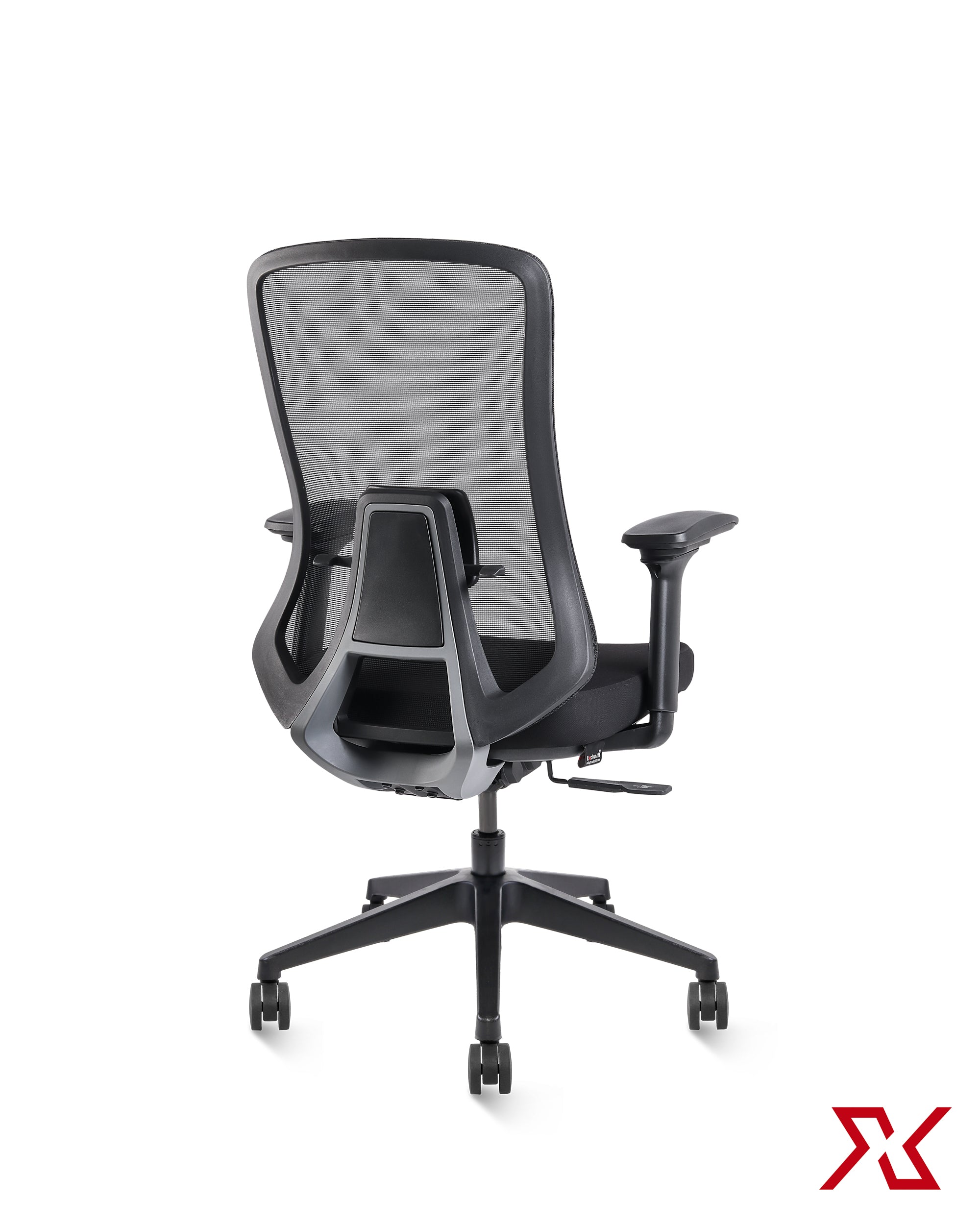 Alex Medium Back Chair Workstation (Black Chair)