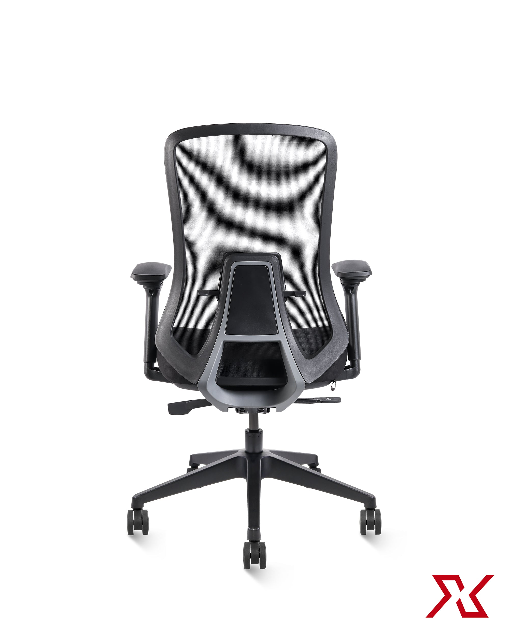 Alex Medium Back Chair Workstation (Black Chair)