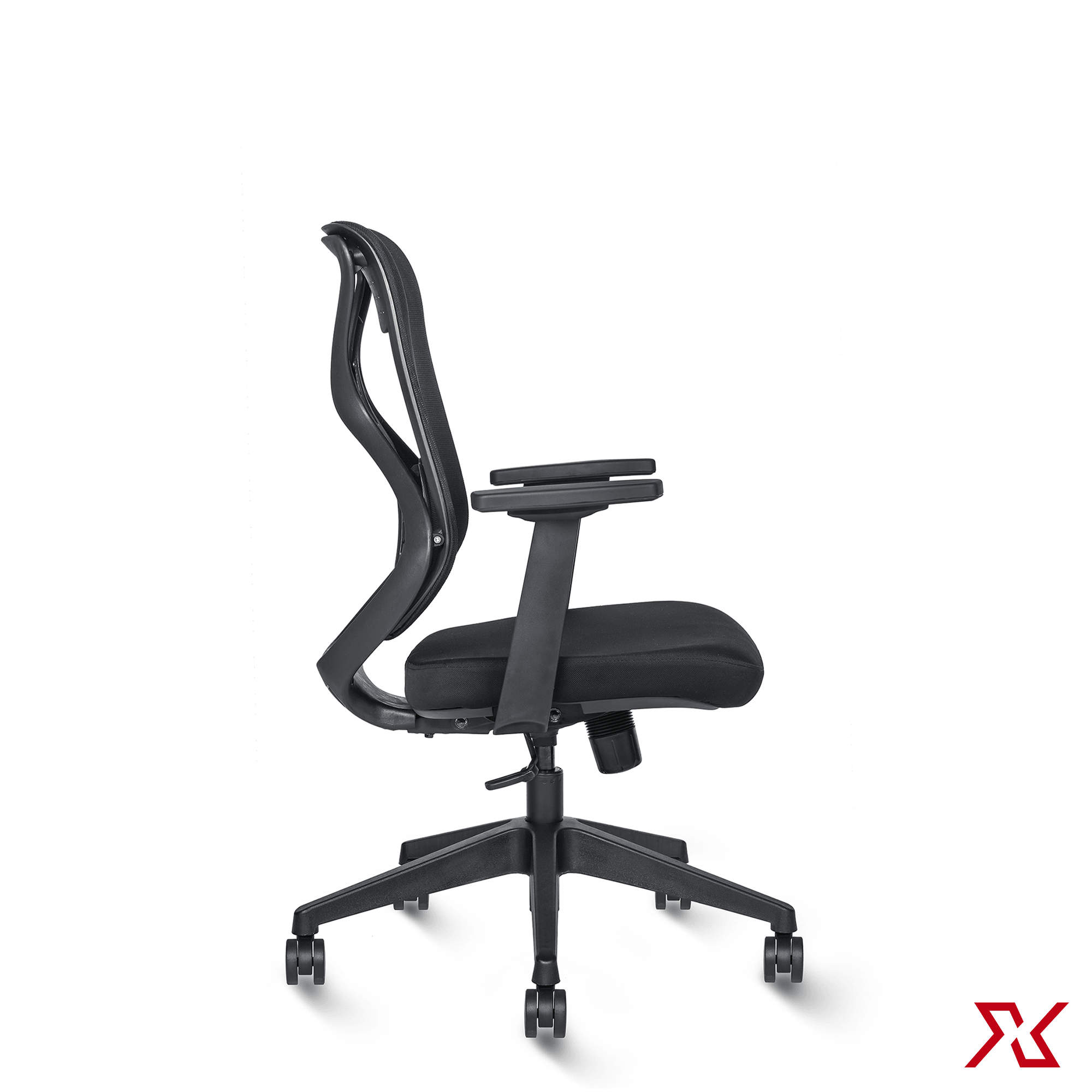 ZEN Medium Back Fly All (Black Chair) - Exclusiff Seating Sytems