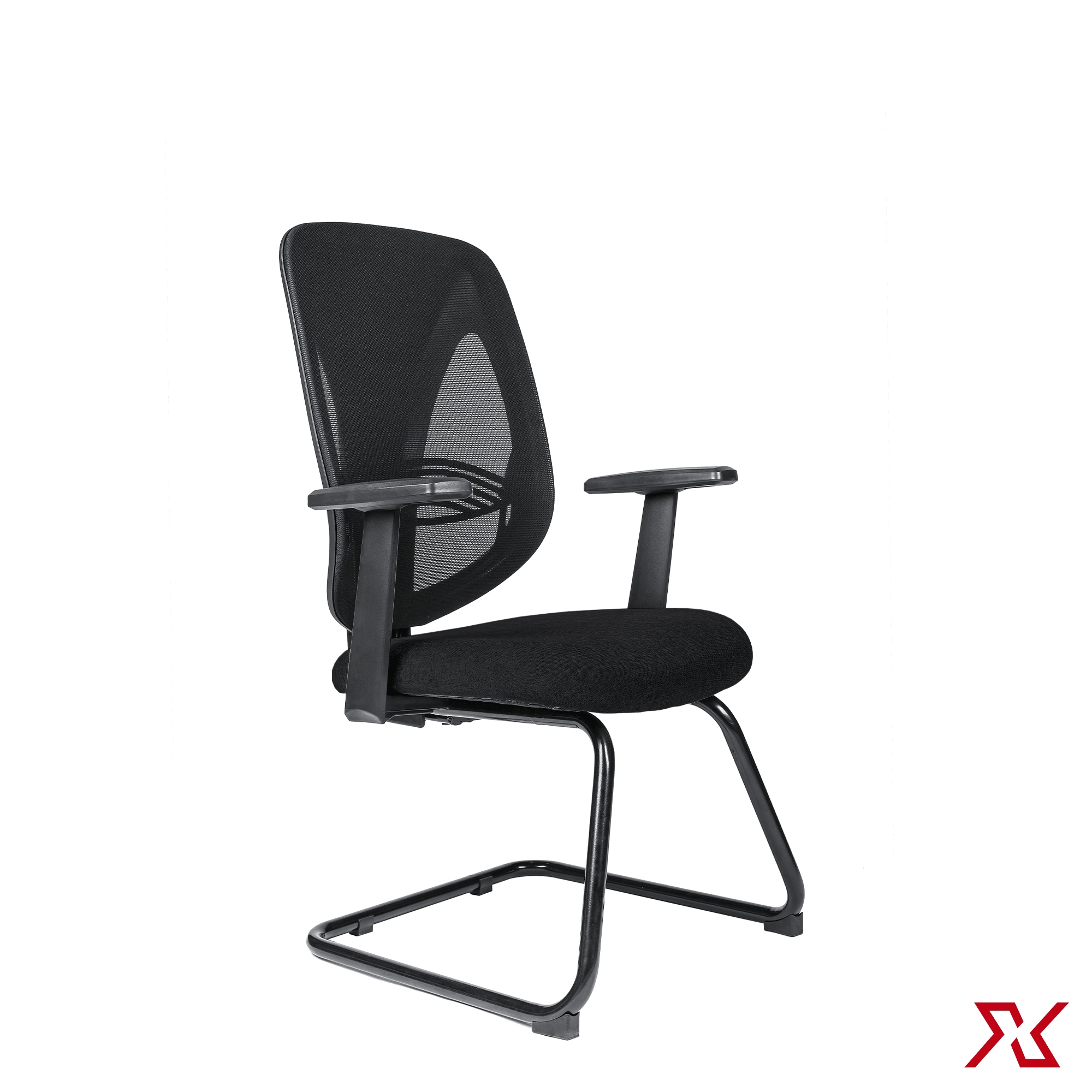 CLOUD Medium Back Visitor (Black Chair) - Exclusiff Seating Sytems